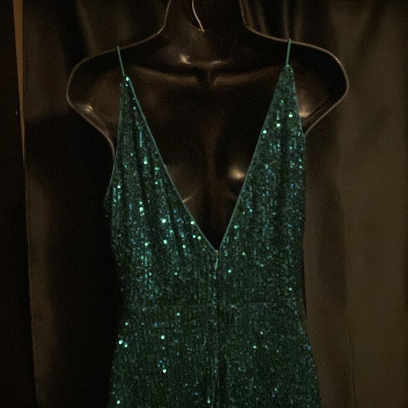 Lulus green shimmer sequence dress new with tags - Picture 6 of 12